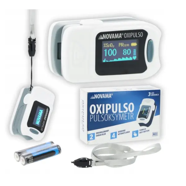 NOVAMA PULSOKSYMETR MEDYCZNY OXIPULSO 3 LATA GWARANCJI 