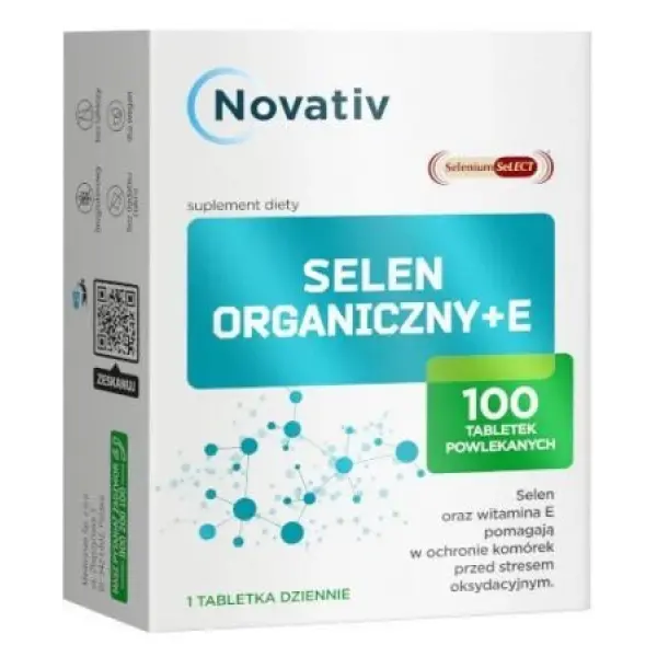 Novativ Selen Organiczny + E, 100tabl. powl.