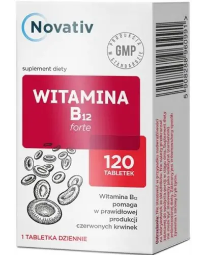 Novativ Witamina B12 forte, 120 tabl.