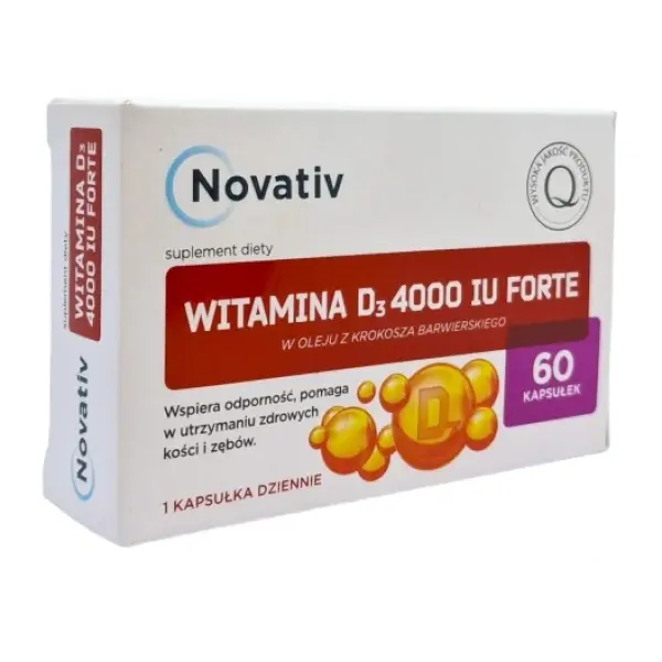 Novativ Witamina D3 4000 IU Forte , 60 kapsułek