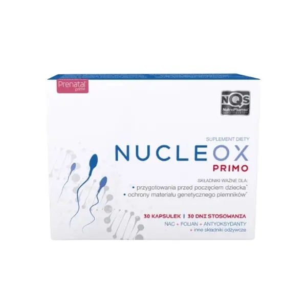 NUCLEOX PRIMO dla mężczyzn wsparcie płodności 30 kaps.