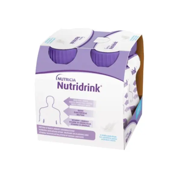 NUTRIDRINK PŁYN ODŻYWCZY O SMAKU NEUTRALNYM 4 X 125 ML