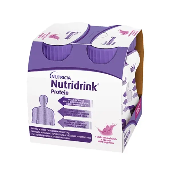 NUTRIDRINK PROTEIN PŁYN ODŻYWCZY O SMAKU OWOCÓW LEŚNYCH 4 X 125 ML
