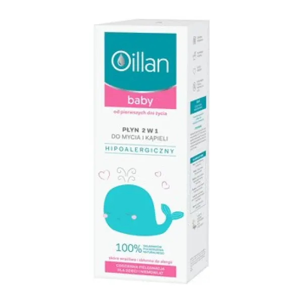 Oillan Baby płyn do mycia ciała i kąpieli 2w1 400ml  + balsam 