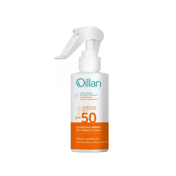 Oillan SUN Ochronny spray do twarzy i ciała SPF50+ 125ml