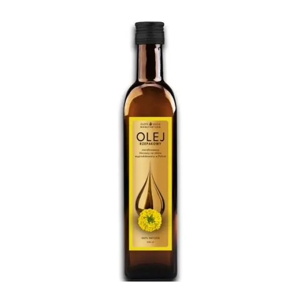 OLEJ RZEPAKOWY NIERAFINOWANY 500 ML  GOLDFARMEX