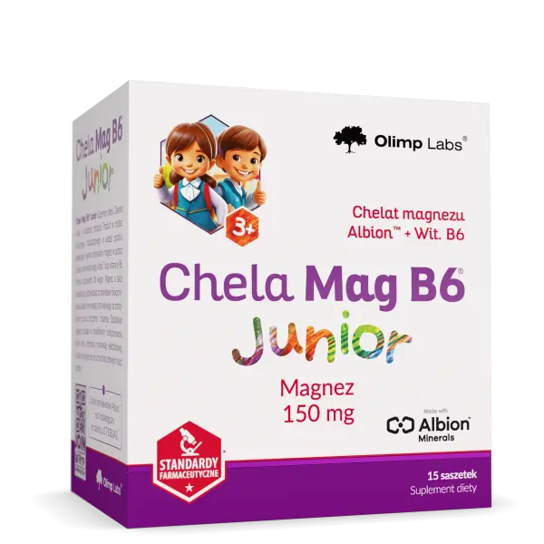 OLIMP CHELA-MAG B6 JUNIOR MAGNEZ WITAMINA B6  POMARAŃCZOWY 15SASZETEK