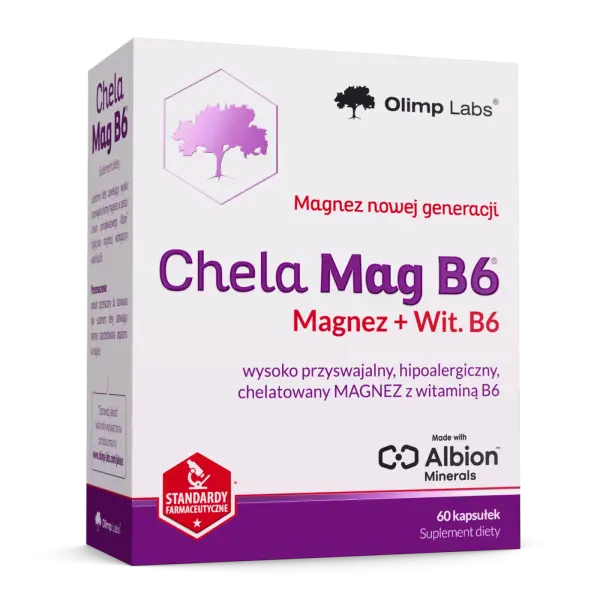 OLIMP CHELA-MAG B6 MAGNEZ + WITAMINA B6 60KAPSUŁEK