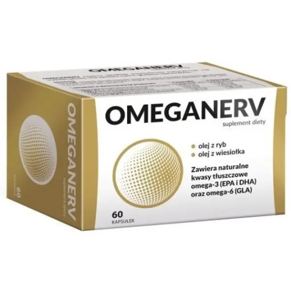 OMEGANERV OLEJ Z RYB I WIESIOŁKA OMEGA-3 OMEGA-6 60 KAPSUŁEK