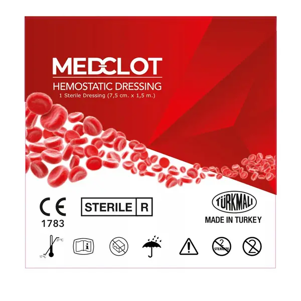 Medclot Opatrunek hemostatyczny 7,5cm x 3,7m, 1 sztuka