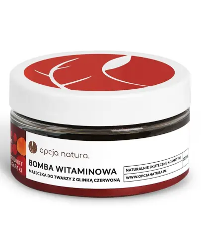 OPCJA NATURA BOMBA WITAMINOWA MASECZKA DO TWARZY Z GLINKĄ CZERWONĄ 100 ML
