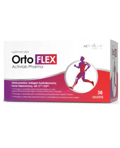 ORTOFLEX GLUKOZAMINA KOLAGEN SMAK POMARAŃCZOWY 30 SASZETEK ACTIVLAB