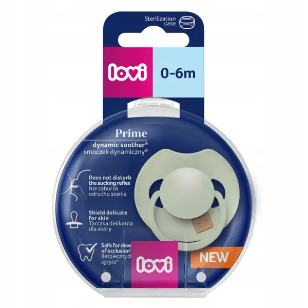 LOVI SMOCZEK SILIKONOWY DYNAMICZNY PRIME PISTACHIO 0-6M 1SZT.