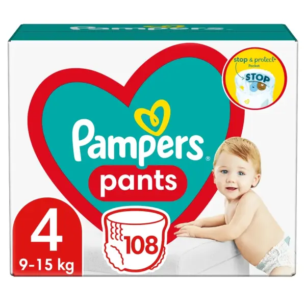 Pampers Pants Maxi 4 Pieluchomajtki, 108 sztuk