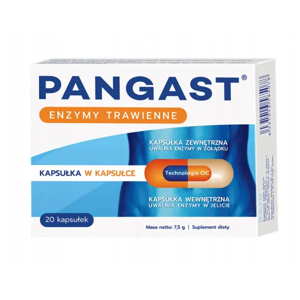 PANGAST ENZYMY TRAWIENNE 20 KAPSUŁEK