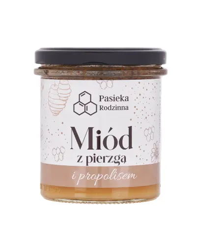 PASIEKA RODZINNA MIÓD Z PIERZGĄ I PROPOLISEM 410G