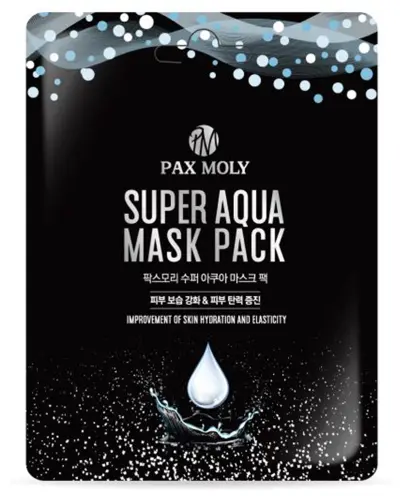 PAX MOLY SUPER AQUA MASKA NAWILŻAJĄCA DO TWARZY W PŁACHCIE Z WODĄ MORSKĄ 