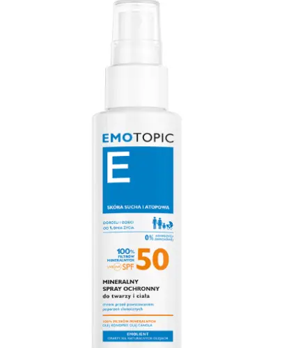 PHARMACERIS E EMOTOPIC MINERALNY SPRAY OCHRONNY DO TWARZY I CIAŁA 50 SPF 100 ML