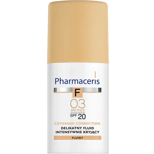Pharmaceris F Delikatny Fluid intensywnie kryjący SPF 20 bronze 03, 30 ml