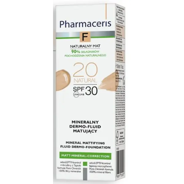 Pharmaceris F dermo fluid matujący 20 NATURAL 30 SPF 30 ml