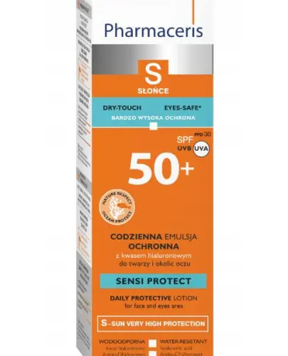 Pharmaceris S Sensi protect 50 SPF emulsja ochronna z kwasem hialuronowym 50 ml