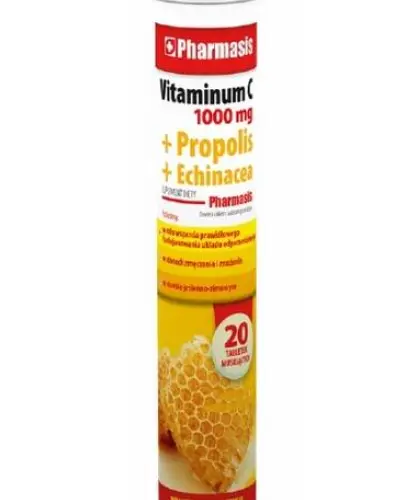 Pharmasis Witamina C 1000 + PROPOLIS + ECHINACEA 20 tabletek musujących