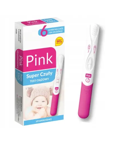  Pink Super Czuły Test ciążowy strumieniowy, 1 sztuka