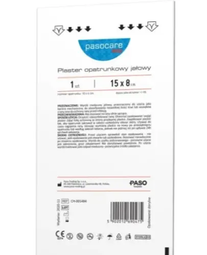 PLASTER OPATRUNEK JAŁOWY WODOODPORNY 15 X 8 CM PASOCARE MED