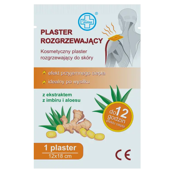 PLASTER ROZGRZEWAJĄCY DO 12 GODZIN EFEKTU CIEPŁA 12 X 18 CM 