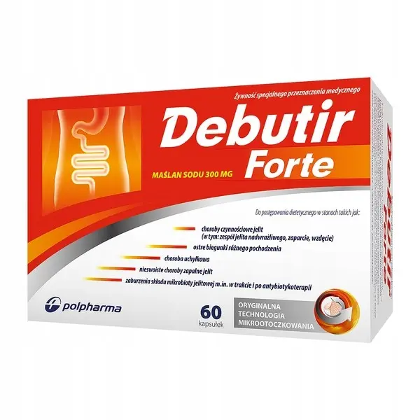 POLPHARMA DEBUTIR FORTE 300mg IBS 60 KAPSUŁEK 