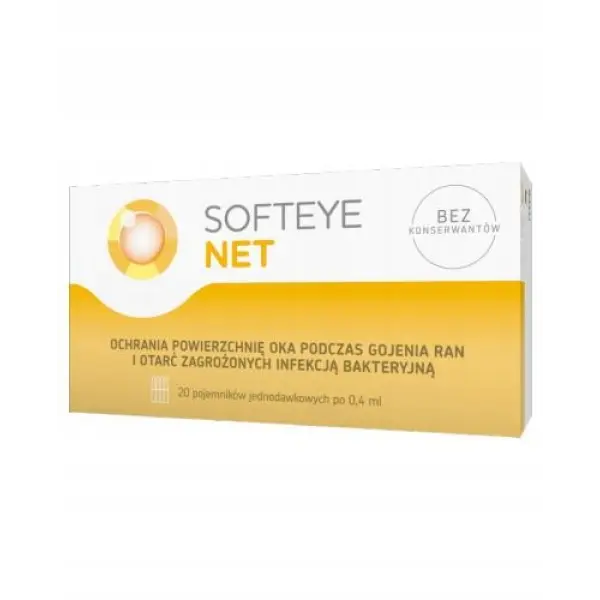 SOFTEYE NET ŻEL RANY I OTARCIA GAŁKI OCZNEJ 20x JEDNODAWKOWYCH POJEMNI