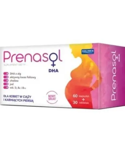 PRENASOL WITAMINY DLA KOBIET W CIĄŻY I PO PORODZIE 60 KAPSUŁEK + 30 TABLETEK