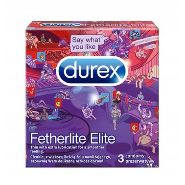 DUREX Fetherlite Elite Emoji prezerwatywy  3szt.