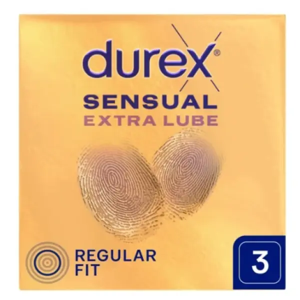 Prezerwatywy DUREX SENSUAL EXTRA LUBE z dodatkowym lubrykantem 3 sztuki