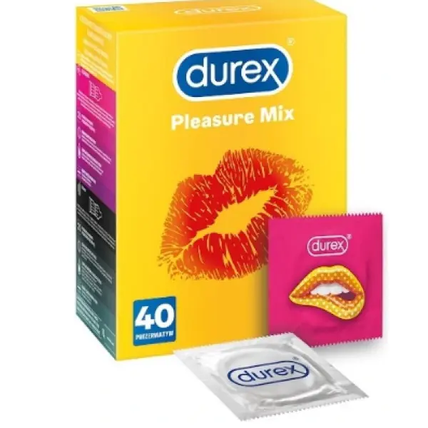 Durex Pleasure Mix Prezerwatywy stymulujące  40 sztuk