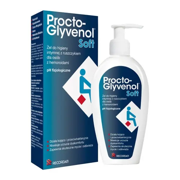 Procto-Glyvenol Soft Żel do higieny intymnej  dla osób z hemoroidami, 180 ml