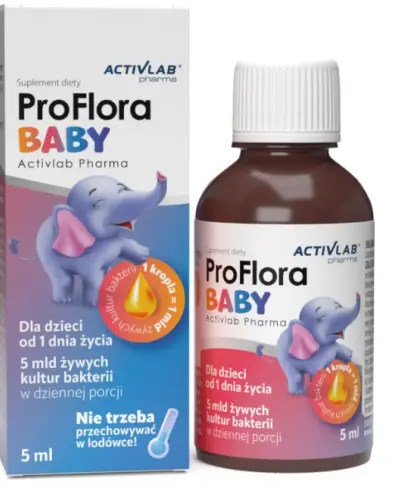 PROFLORA BABY PROBIOTYK DLA DZIECI I NIEMOWLĄT OD 1 DNIA 5 ML ACTIVLAB