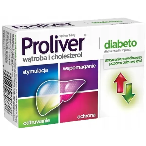 PROLIVER DIABETO WĄTROBA I CHOLESTEROL 30 TABLETEK