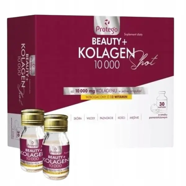 PROTEGO  BEAUTY+ KOLAGEN 10000 SKÓRA WŁOSY PAZNOKCIE 30 AMPUŁEK