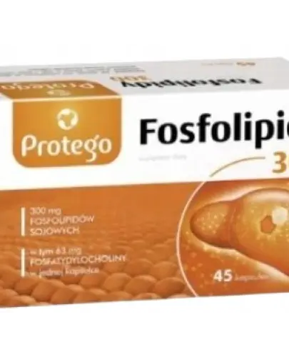 PROTEGO FOSFOLIPIDY 300MG NA WĄTROBĘ 45 KAPSUŁEK