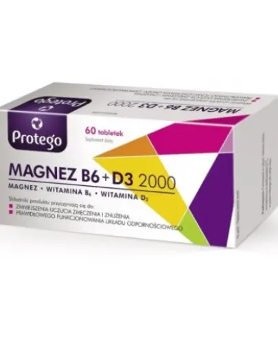 PROTEGO MAGNEZ B6 + D3 2000 60 TABLETEK