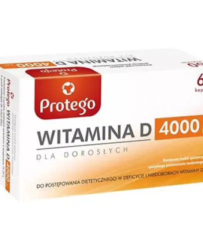 PROTEGO WITAMINA D NA ODPORNOŚĆ 4000 60 KAPSUŁEK