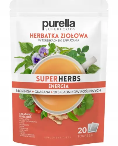 PURELLA SUPERHERBS HERBATKA ZIOŁOWA ENERGIA 20 TOREBEK