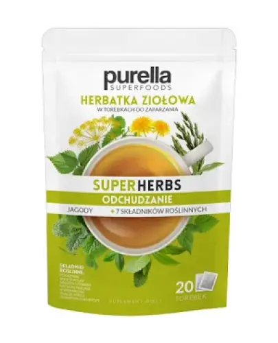 PURELLA SUPERHERBS HERBATKA ZIOŁOWA ODCHUDZANIE 20 TOREBEK