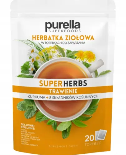 PURELLA SUPERHERBS HERBATKA ZIOŁOWA TRAWIENIE 20 TOREBEK