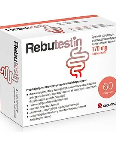 REBUTESTIN 170 mg maślan sodu 60 kaps. [Krótka data - 2024-08-31]