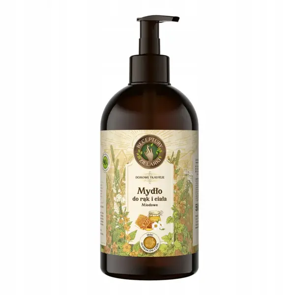 RECEPTURY ZIELARKI MYDŁO DO RĄK I CIAŁA MIODOWE 500ML
