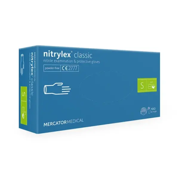 Medicator Nitrylex Classic Blue Rękawiczki nitrylowe niesterylne S 