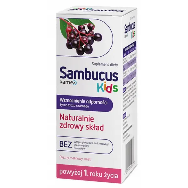SAMBUCUS KIDS NA ODPORNOŚĆ OD 1 R. Ż. SYROP 120 ML