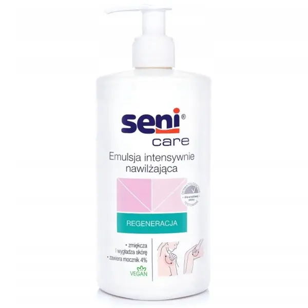 SENI CARE EMULSJA INTENSYWNIE NAWILŻAJĄCA DO SKÓRY SUCHEJ 4% MOCZNIK 500ML